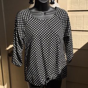 Pois tie front top fits s to m